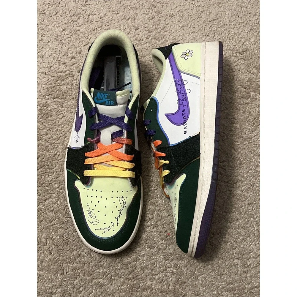Mens Size 10.5 Nike Air Jordan 1 Retro Low OG Doernbecher Used